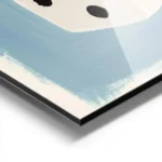 affiche de deux des blancs empiles avec des points noirs sur un fond bleu clair aluminium.webp