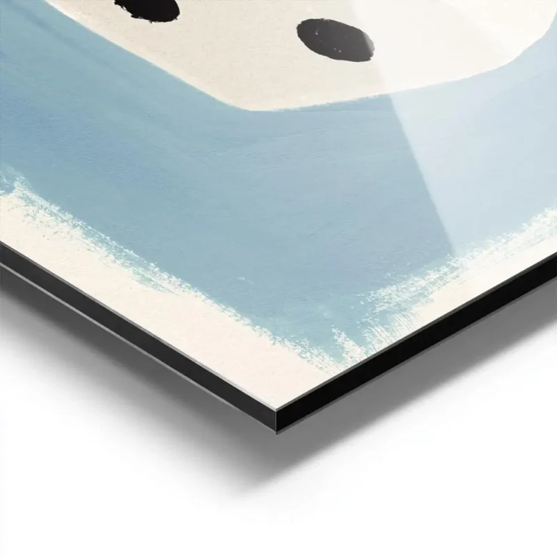 affiche de deux des blancs empiles avec des points noirs sur un fond bleu clair aluminium.webp