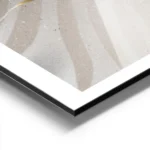 affiche de deux feuilles de palmier une doree et une verte sur un fond en pierre aluminium.webp