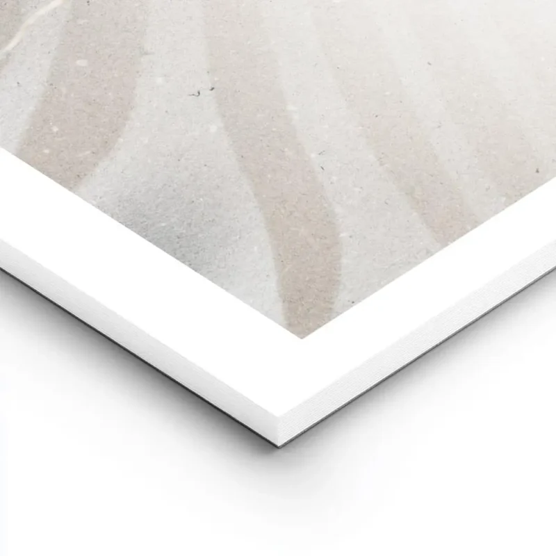 affiche de deux feuilles de palmier une doree et une verte sur un fond en pierre lightpanel.webp