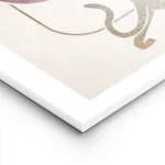 affiche de deux leopards dores tachetes noirs avec des feuilles bordeaux et un c lightpanel.webp
