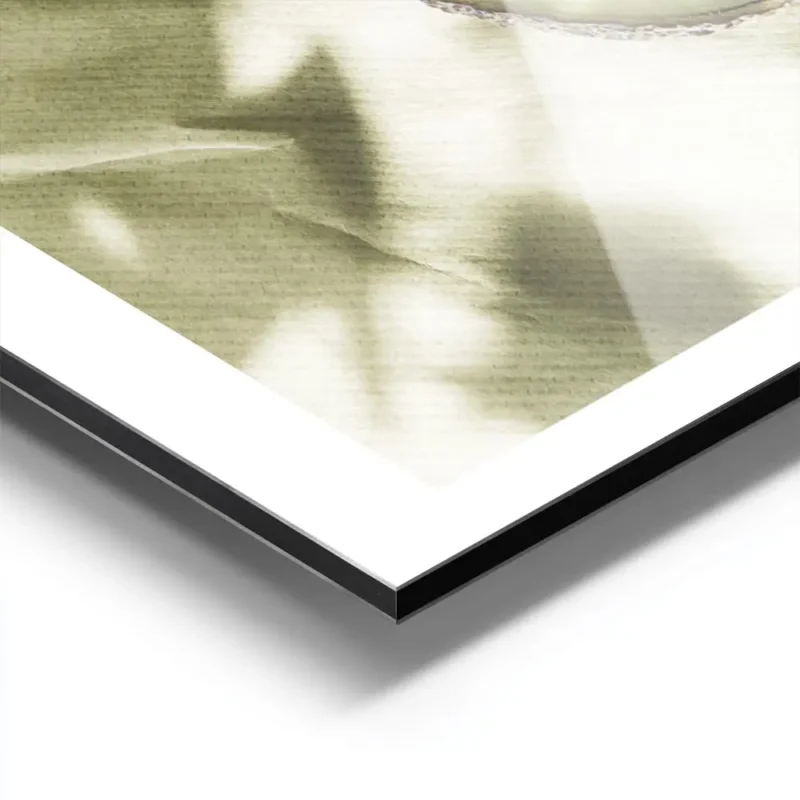 affiche de deux moities davocat sur papier vert avec des ombres creant des motif aluminium.webp