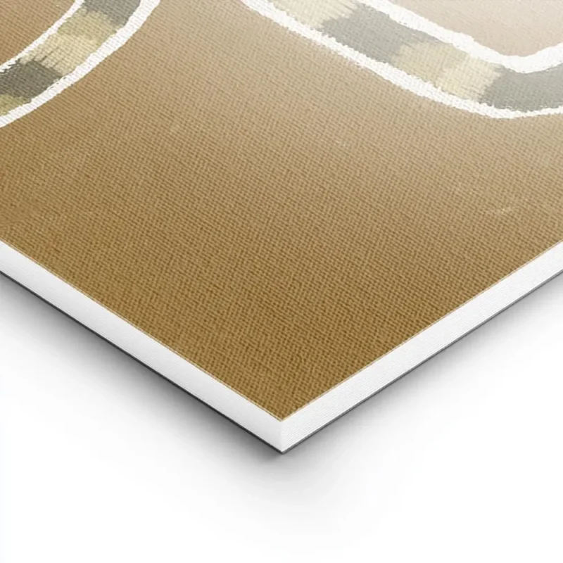 affiche de deux plantes stylisees marron clair et fonce avec des tiges rayees su lightpanel.webp
