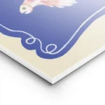 affiche de deux poissons combattants roses aux nageoires eployees sur fond bleu lightpanel.webp