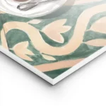 affiche de deux tasses de cafe italien blanc sur un sol carrele vert et beige av lightpanel.webp