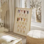 affiche de dix rameurs en trois rangees avec des avirons colores vetus duniforme salon beige.webp