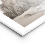 affiche de falaises rocheuses sur une plage au coucher du soleil avec la lune vi lightpanel.webp