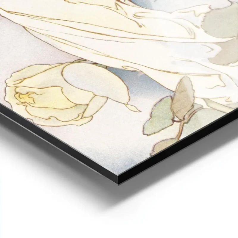 affiche de fee des fleurs de laura coombs hills typographie romantique avec une aluminium.webp