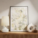 affiche de fee des fleurs de laura coombs hills typographie romantique avec une meuble.webp