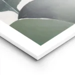 affiche de feuilles vertes peintes a la main en gouache sur fond clair avec des lightpanel.webp