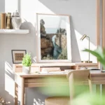 affiche de fiordo di furore avec un pont en pierre et une mer turquoise bureau.webp