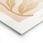 affiche de fleur blanche et lilas a feuilles jaunes sur fond rose clair typograp lightpanel.webp