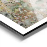 affiche de fleurs abstraites et de plantes en differentes couleurs sur fond gris aluminium.webp