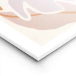 affiche de fleurs abstraites roses orange et violettes sur fond clair lightpanel.webp