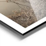 affiche de fleurs fanees et de vegetation seche sur fond clair avec une bordure aluminium.webp