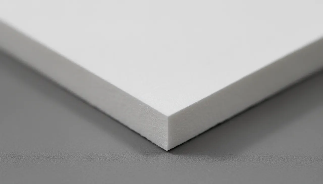 Gros plan sur biseau passe-partout blanc texture coton