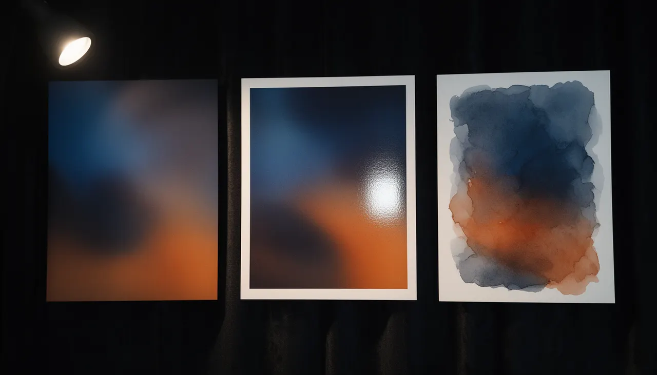 Effet lumière selon finition papier Rendu lumière sur papier mat vs brillant vs texturé