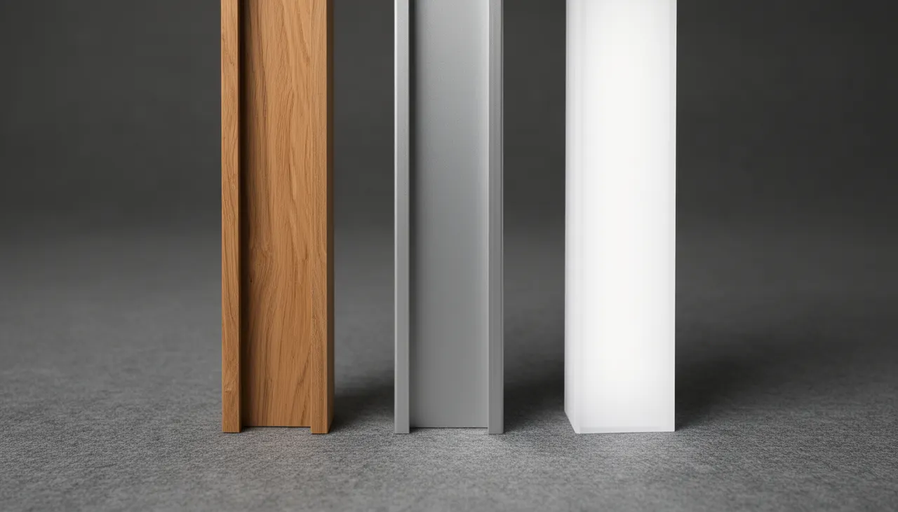 Profils cadres : bois, alu, LightPanel Différents profils cadres bois aluminium LightPanel pour nettoyage adapté