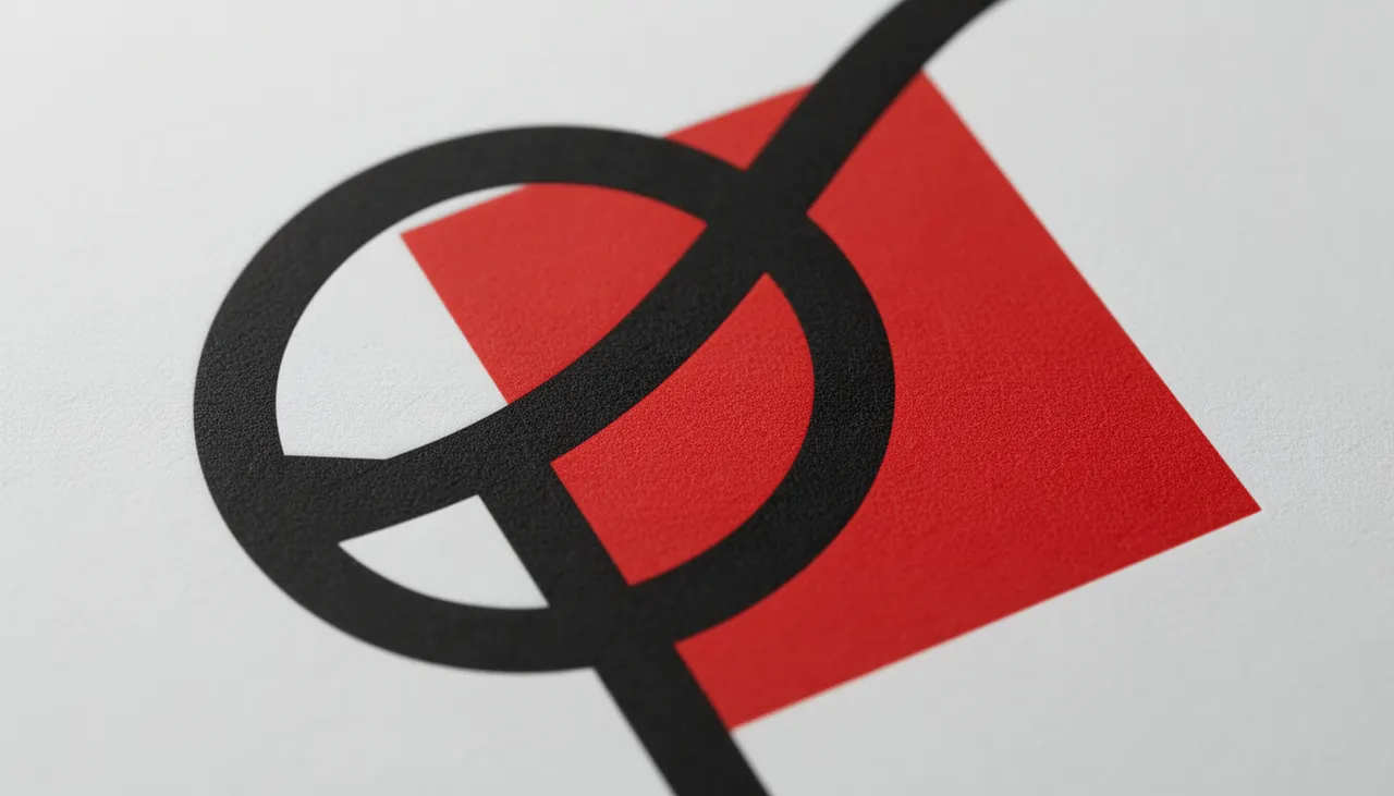 Texture papier affiche Bauhaus Détail macro d'une affiche Bauhaus papier mat premium montrant texture et encrage noir dense