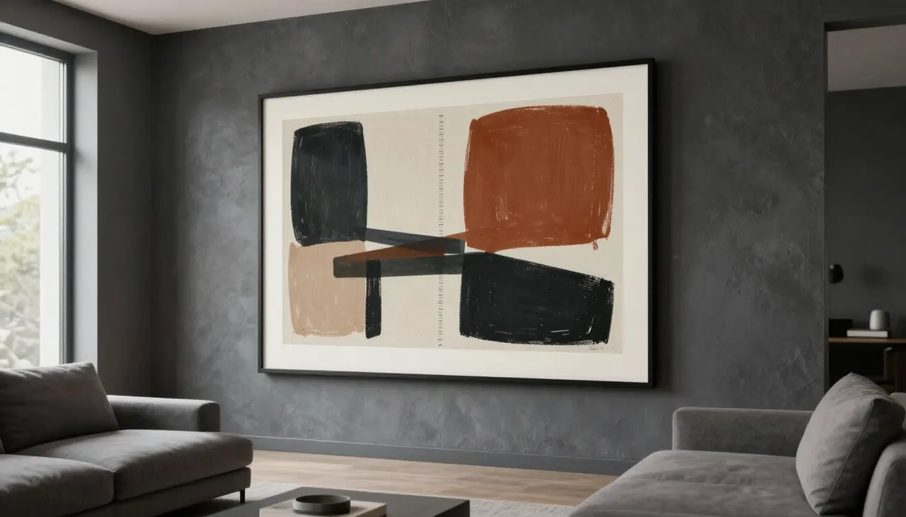 Format XXL asymétrique Grande affiche XXL asymétrique sur mur gris